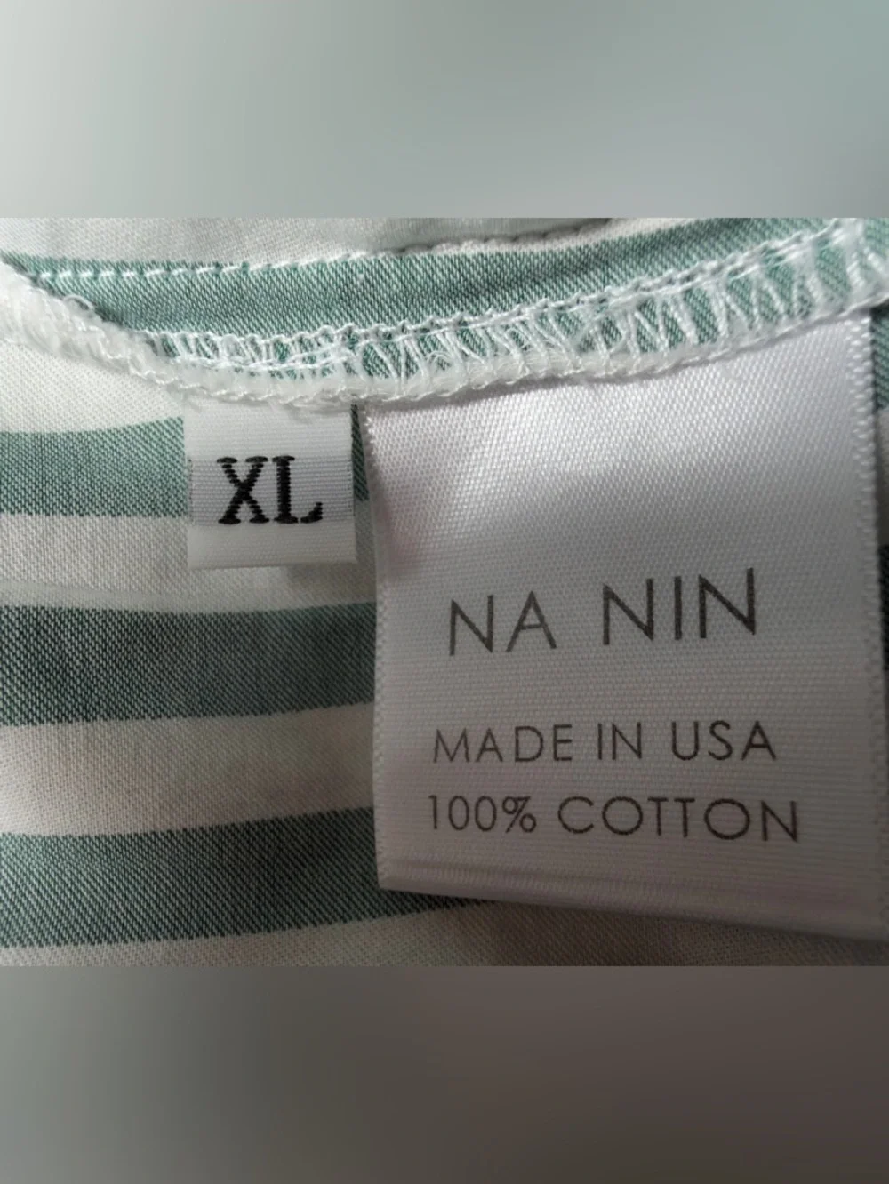 Women’s Green & White Vertical-Stripe Wide-Leg Pants - Picture 11 of 12